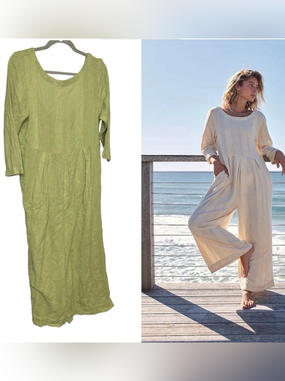 Free People Shiloh Cotton-and-Linen Jumpsuit